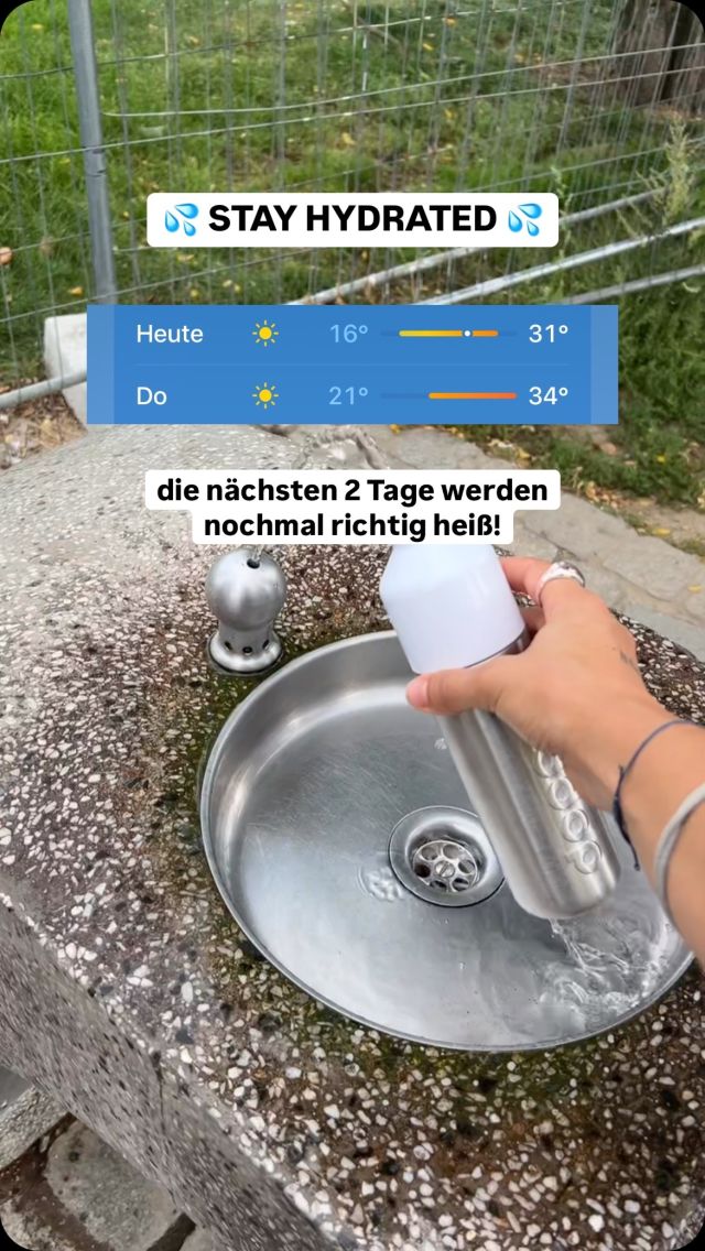 Wir hoffen ihr genießt die Sonnenstrahlen und trinkt genug Wasser ☺️💦 #stayhydrated